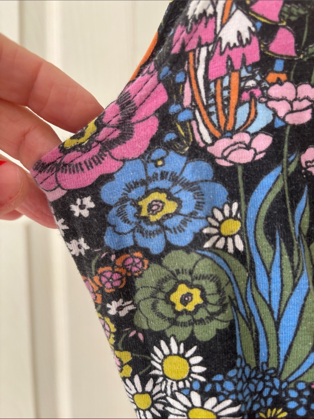 Nooworks mushrooms vacation Midi Dress with Pink, Orange & Blue Accents - Picture 4 of 4